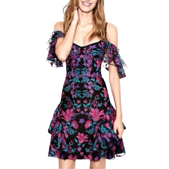 Marchesa Notte Floral Embroidered Cold-Shoulder Mini Cocktail Dress Sz S  NWT is available for purchase on au PAY Market - Imported Goods Online  Store Co.Ltd. | au PAY Market - Online Shopping